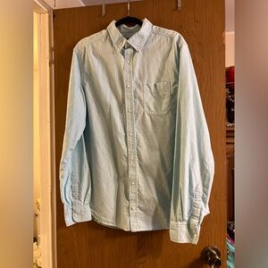 Men’s Retro George XLT Light Blue Long Sleeved Button Down Shirt (46-48)